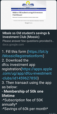 How to start saving withe Mbale SS old students savings and investments club.