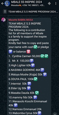 Contribution list of OBs, OGs and well wishers