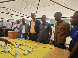 Old students watching practical work done by current students at Mbaless #Diamond jubilee celebrations